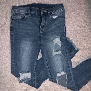 SUPER SOFT, ripped high waisted skinny jeans
